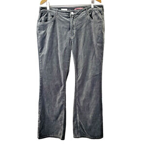 Anthropologie Pilcro Womens 16 The Demilune Boot Velvet Flare Pants Boho Green‎